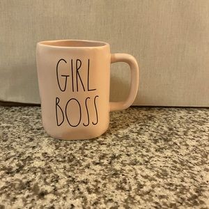 Pink Rae Dunn “Girl Boss” mug. No tags, never used.